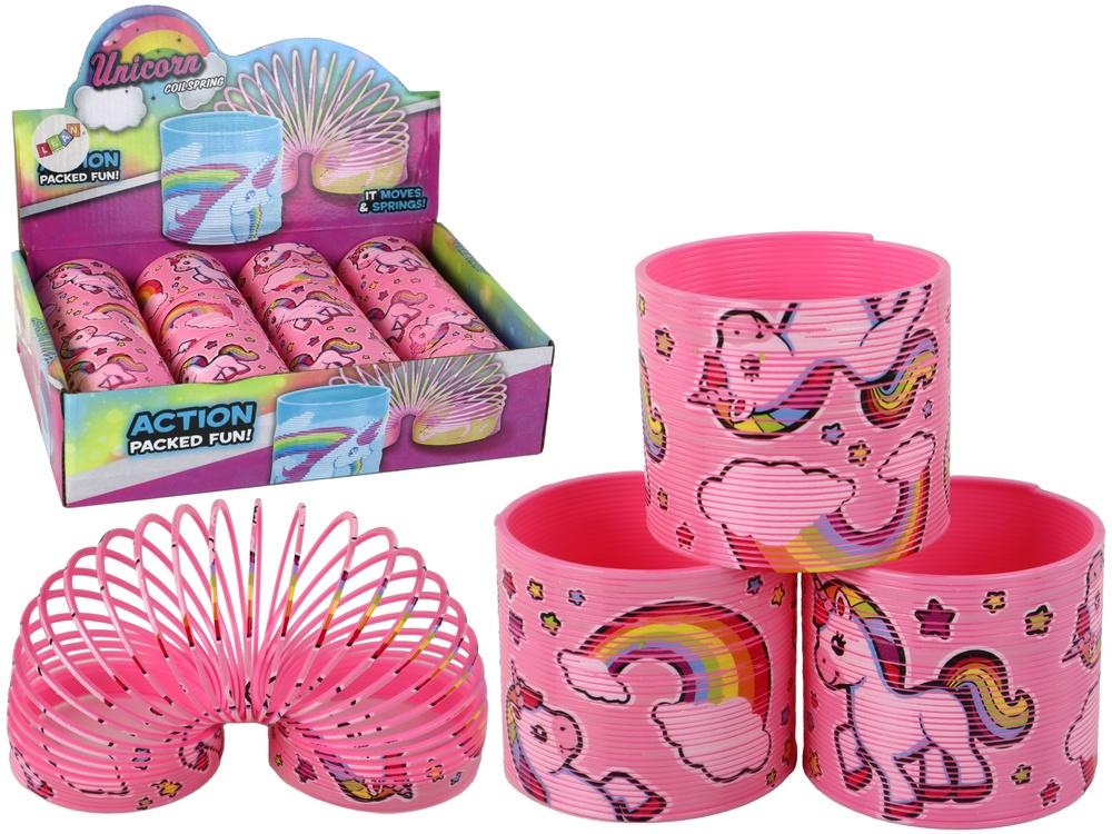 6 CM Pink Unicorn Rainbow Spring: Stress Relief &amp; Fun Legetøj