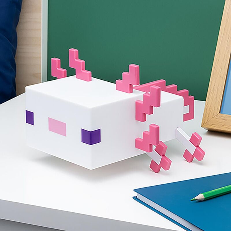 Ajolote-lampa 13 cm – Unik design för Minecraft-fans