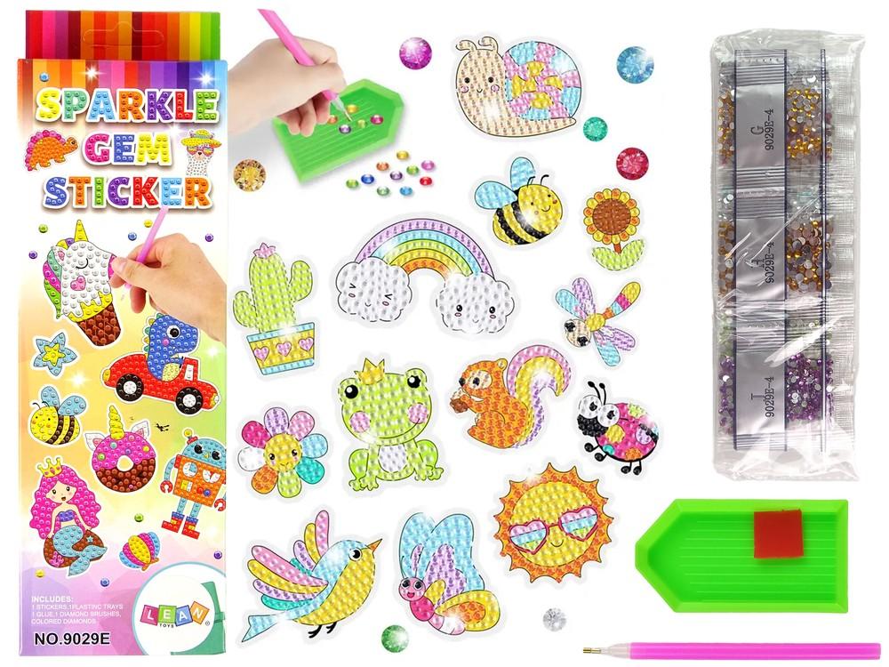 Animal Garden Rainbow Diamond Brodery Stickers