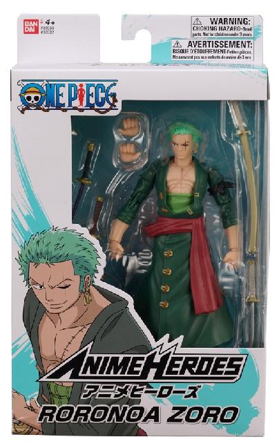 Anime Heroes Once Piece Figur med tilbehør, 16 Cm - Roronoa Zoro