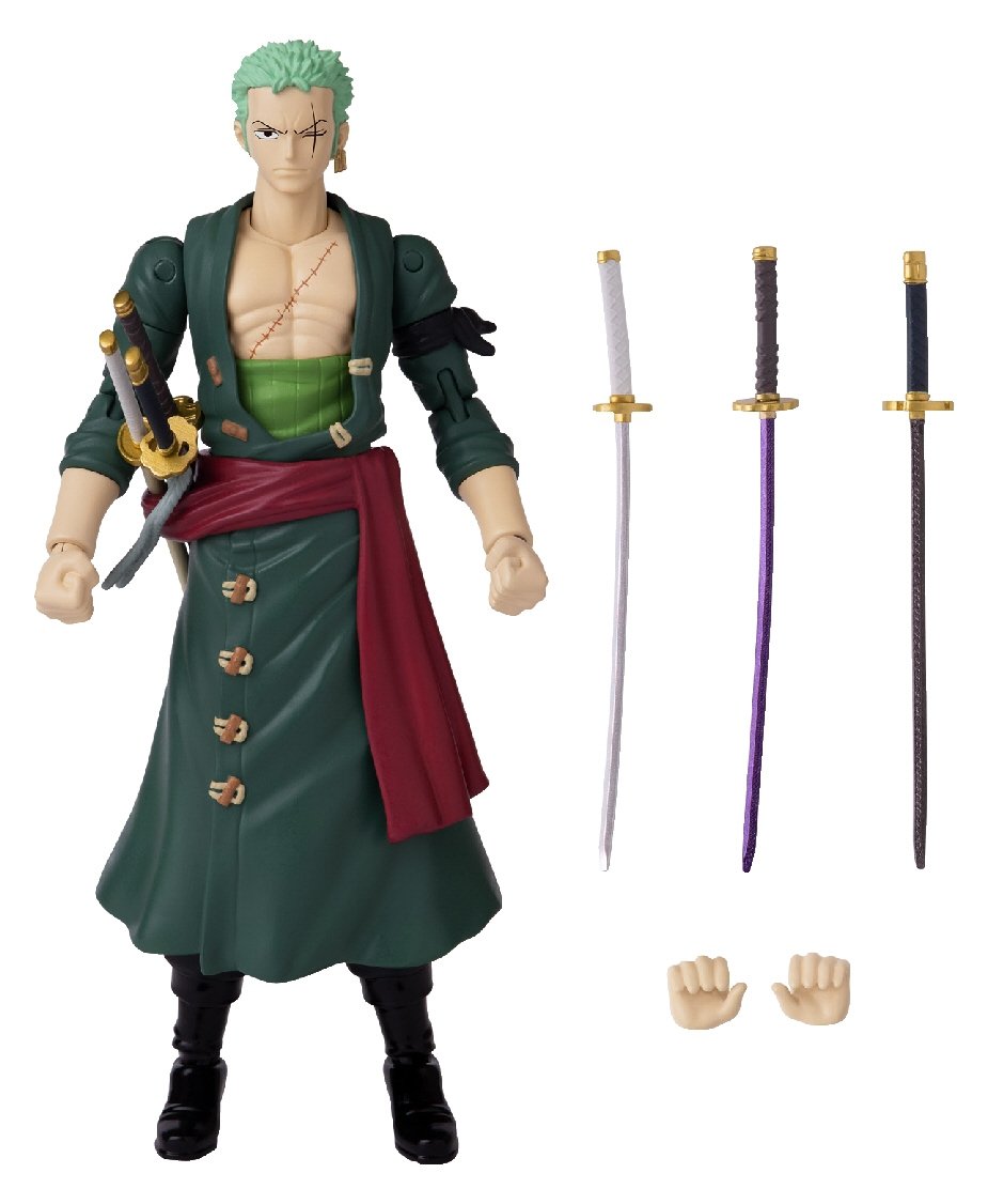 Anime Heroes Once Piece Figur med tillbehör, 16 Cm - Roronoa Zoro