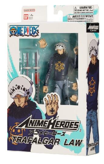 Anime Heroes One Piece Figur med tillbehör, 16 Cm - Trafalgar D. Law