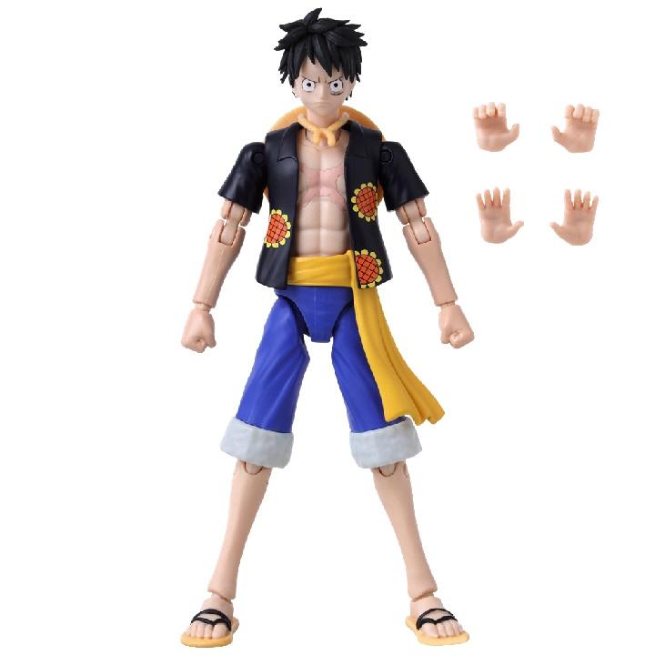 Anime Heroes One Piece Figur med tillbehör, 16 cm - Monkey D. Luffy (Dressrosa-version)