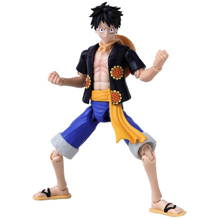 Anime Heroes One Piece Figur med tillbehör, 16 cm - Monkey D. Luffy (Dressrosa-version)