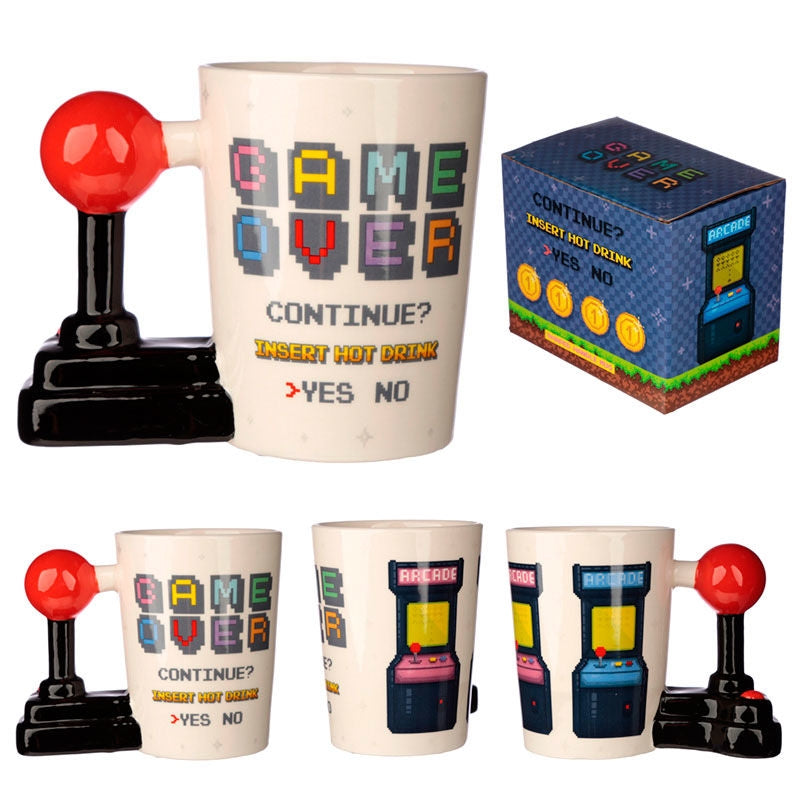 Arcade Handle Mug för spel, Joystick Design, 11 oz