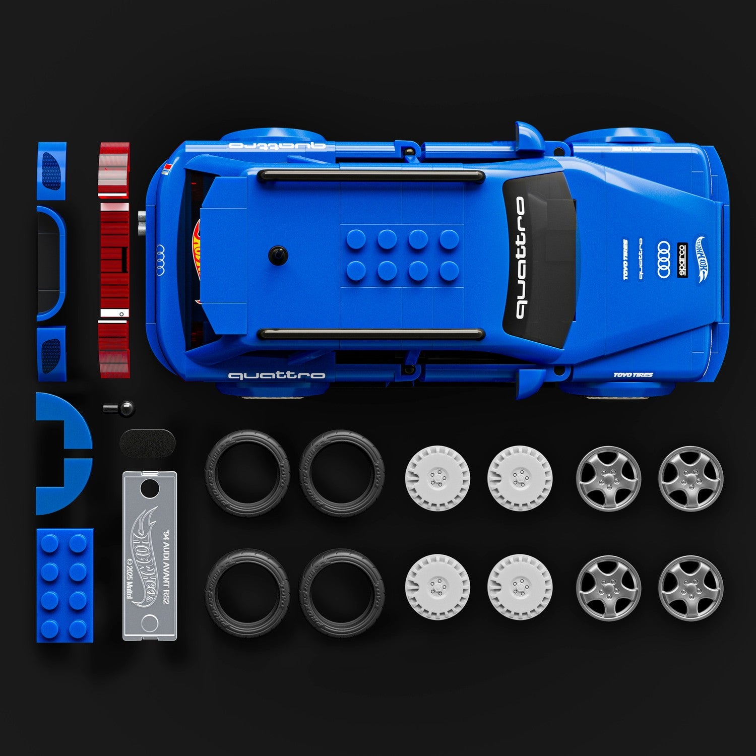 Audi Avant RS2 1994 modellbyggsats, skala 1:32, 250 delar