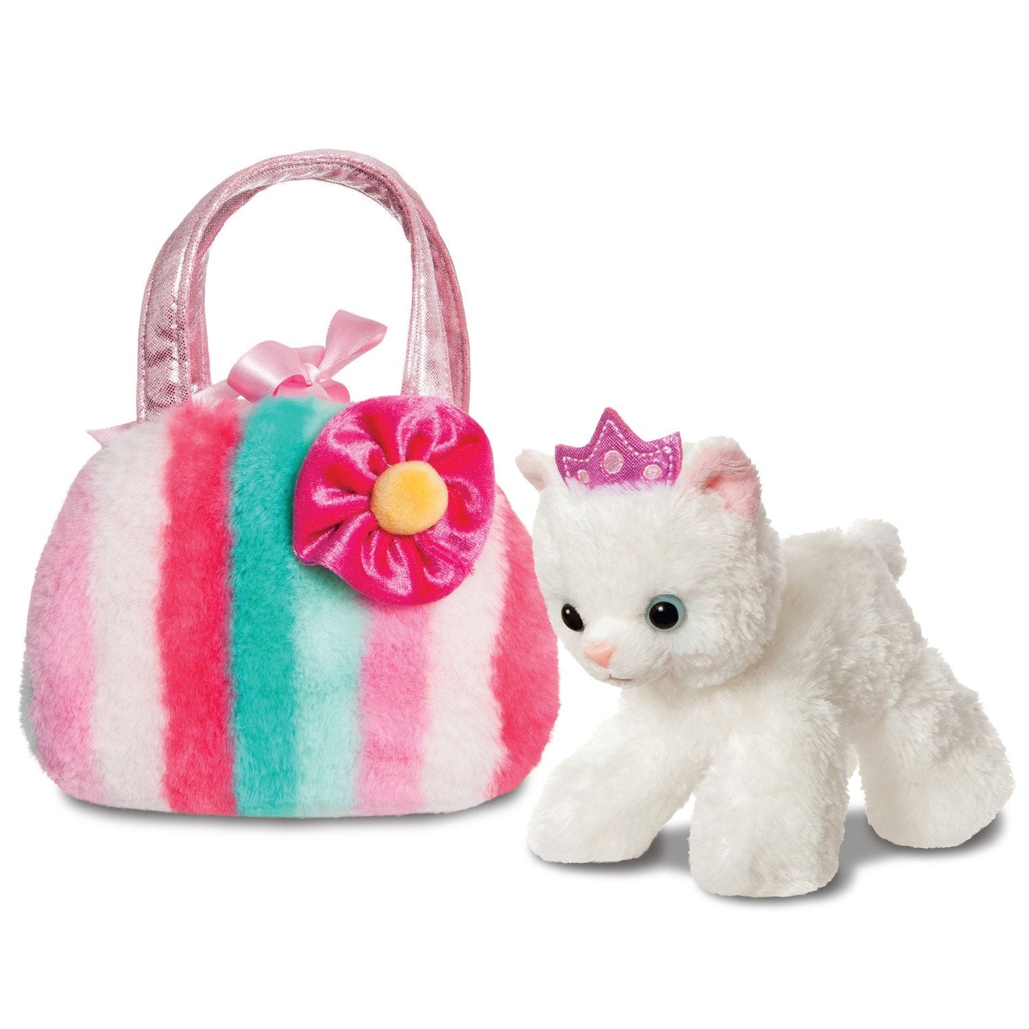 Aurora Fancy Pals Soft Toy Cat I A Bag, 20 Cm