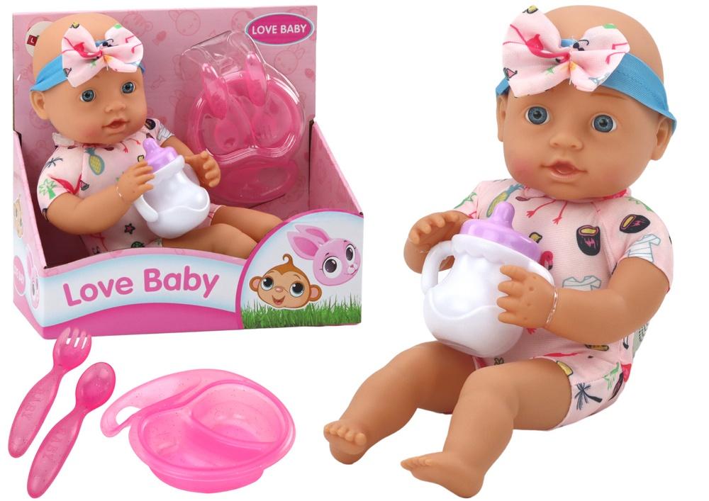 Baby Doll Set: Flamingo Outfit & Feeding Kit