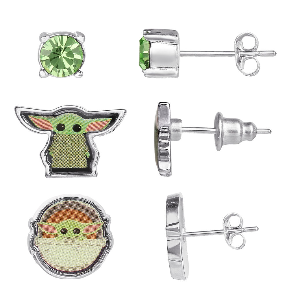 Baby Yoda örhängen Set - 3 par Star Wars smycken