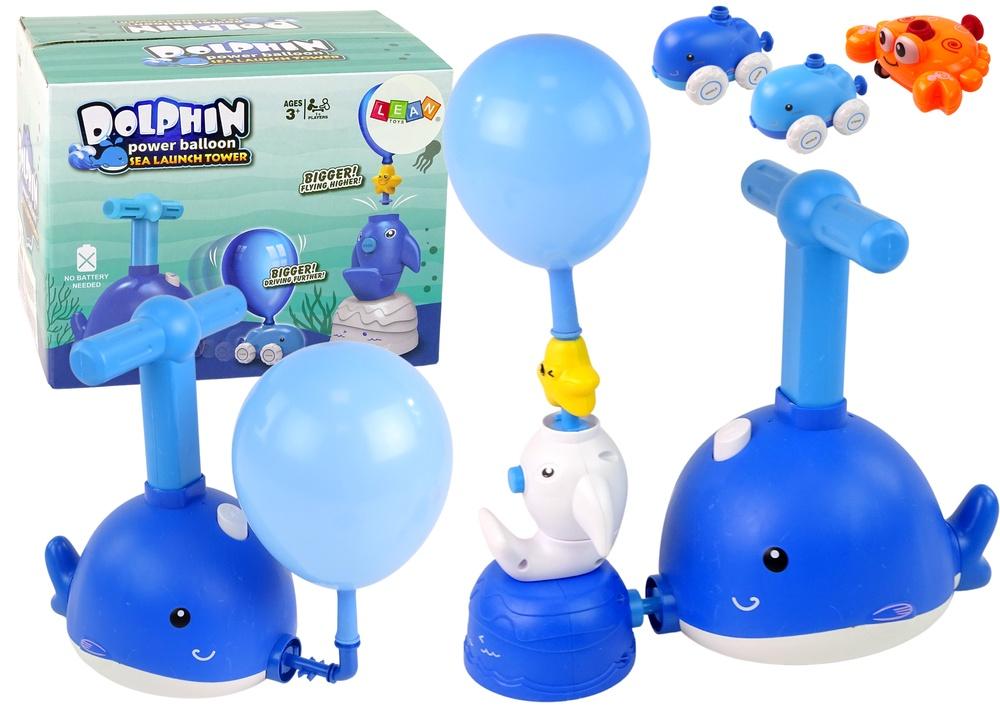 Ballongdriven Dolphin Car Launcher: Rolig fysik för barn!