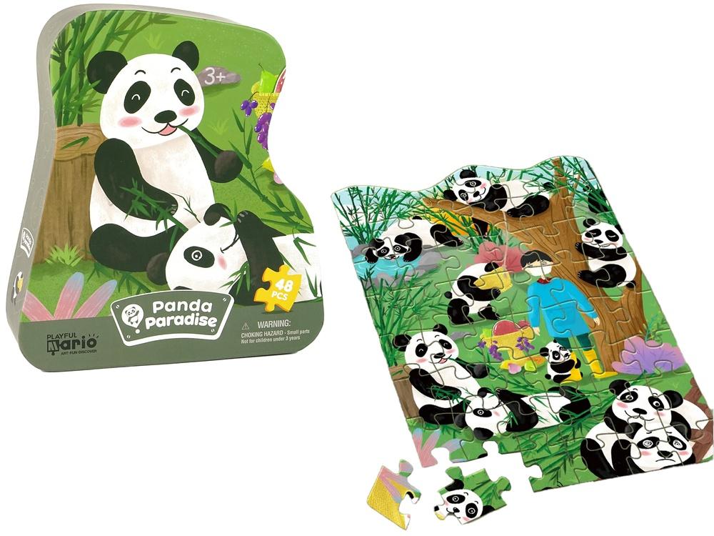 Bamboo Forest Panda Puzzle - 48 roliga bitar för barn