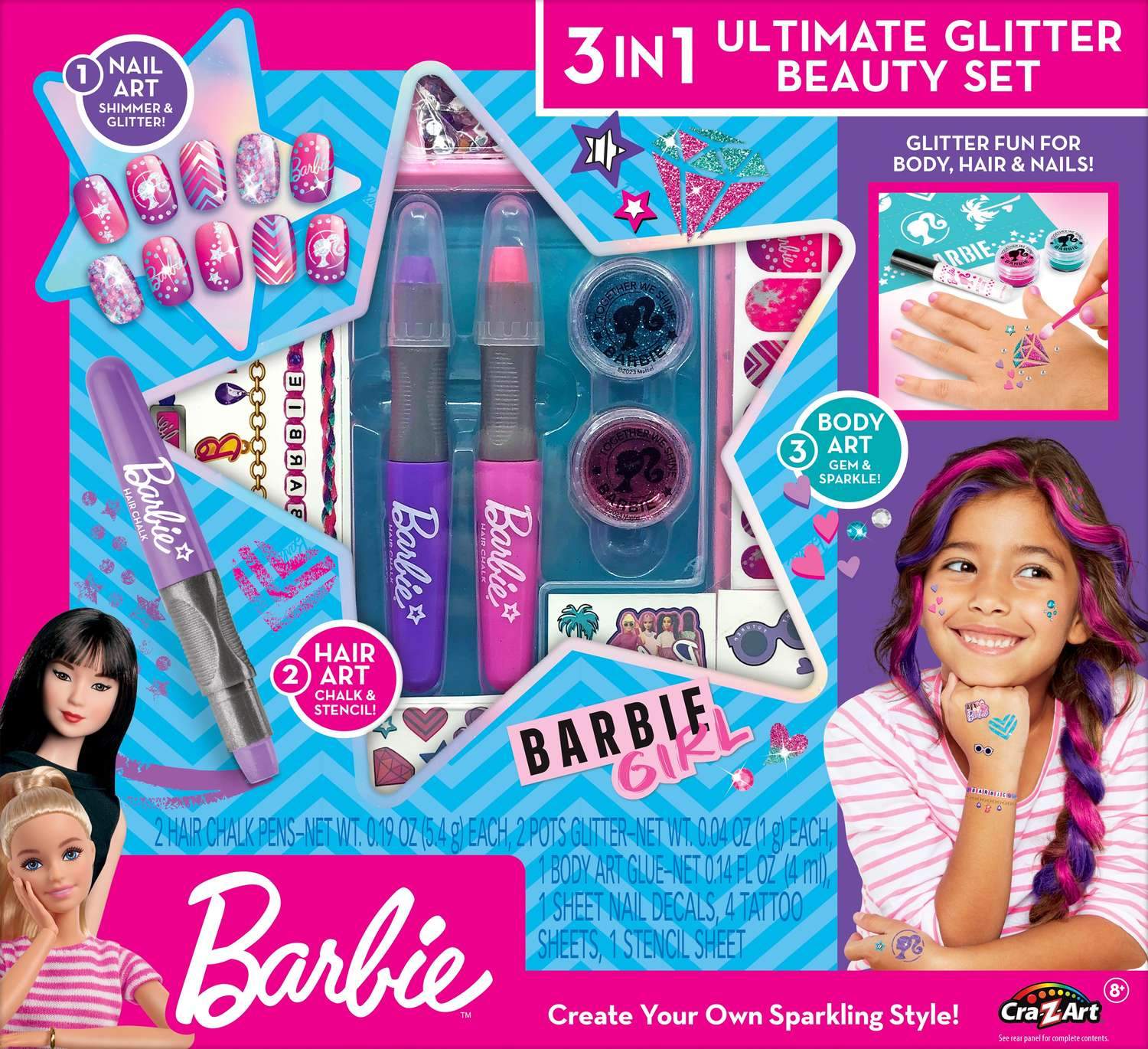 Barbie skønhedssæt 3 i 1 ultimativ glitter