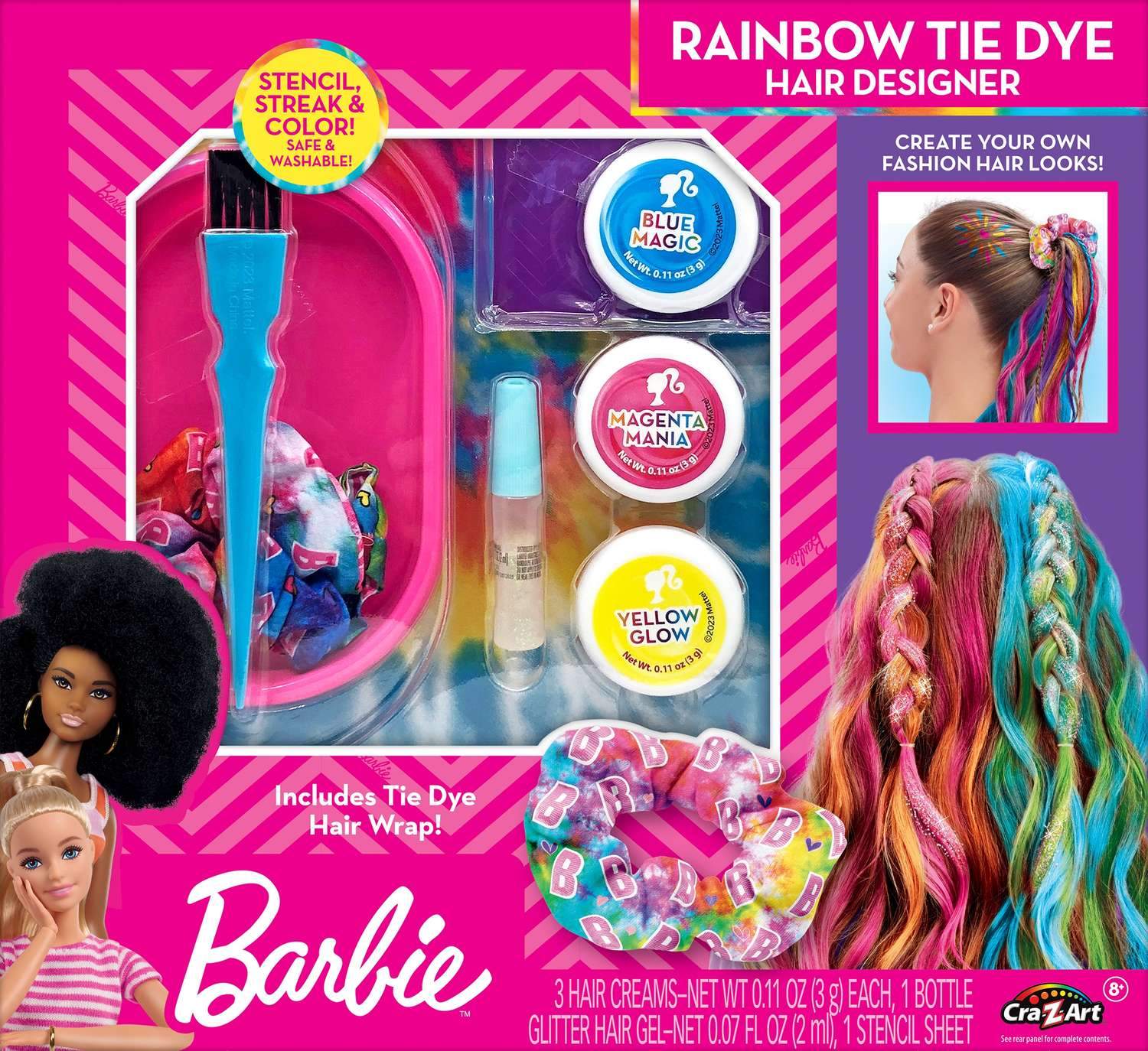 Barbie Hair Designer Sæt Rainbow Tie-Dye