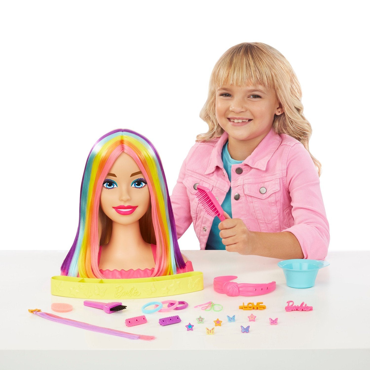 Barbie Neon Rainbow Deluxe frisuredukke