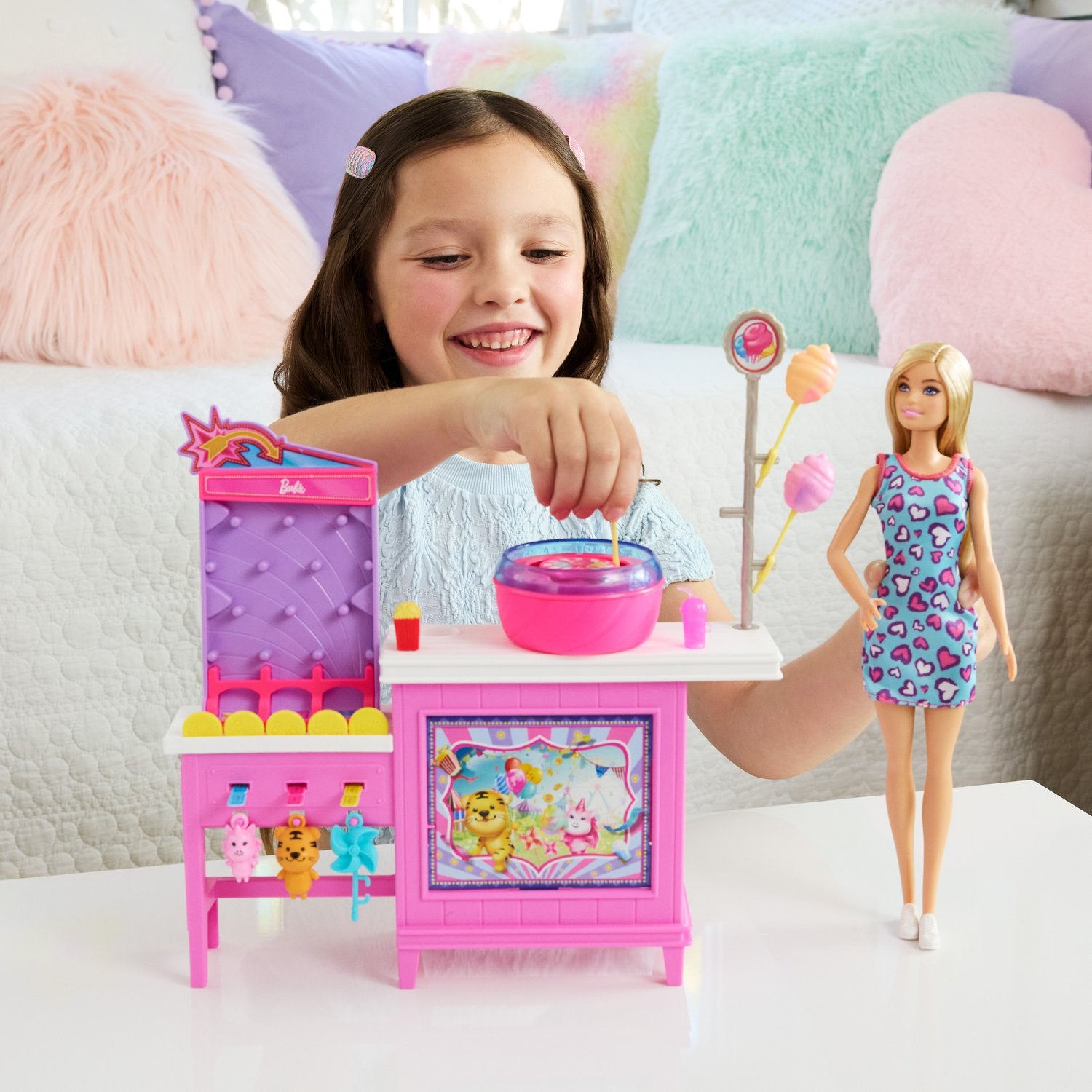Barbie sockervaddsställ lekset med docka och tillbehör