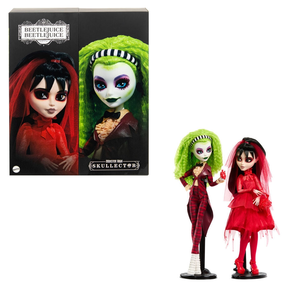 Beetlejuice Doll Set, 2 Samlarfigurer, Skullector Edition