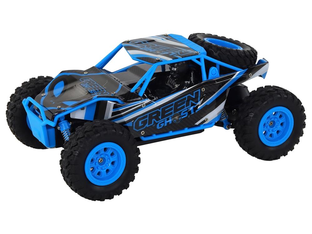 Blå 1:24 R/C terrängbil - 4WD, 20 km/h, stötdämpare