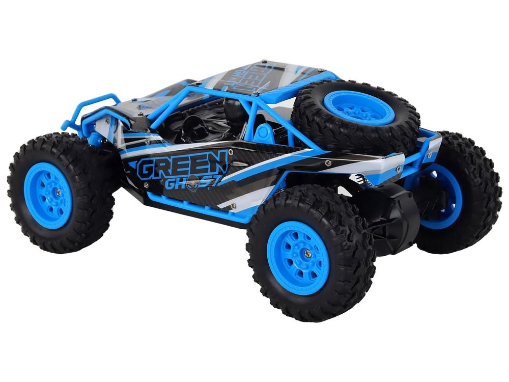 Blå 1:24 R/C terrängbil - 4WD, 20 km/h, stötdämpare