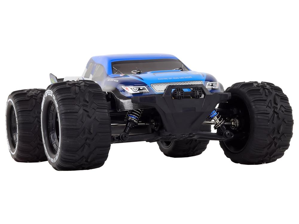 Blå 4WD RC terrängbil - High Speed, LED-ljus, 2,4G