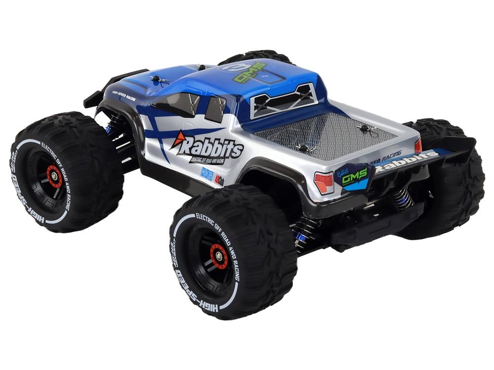 Blå 4WD RC terrängbil - High Speed, LED-ljus, 2,4G