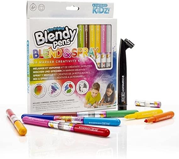 Blendy Pens Brevpapper Set Markers Blend And Spray, 24 st