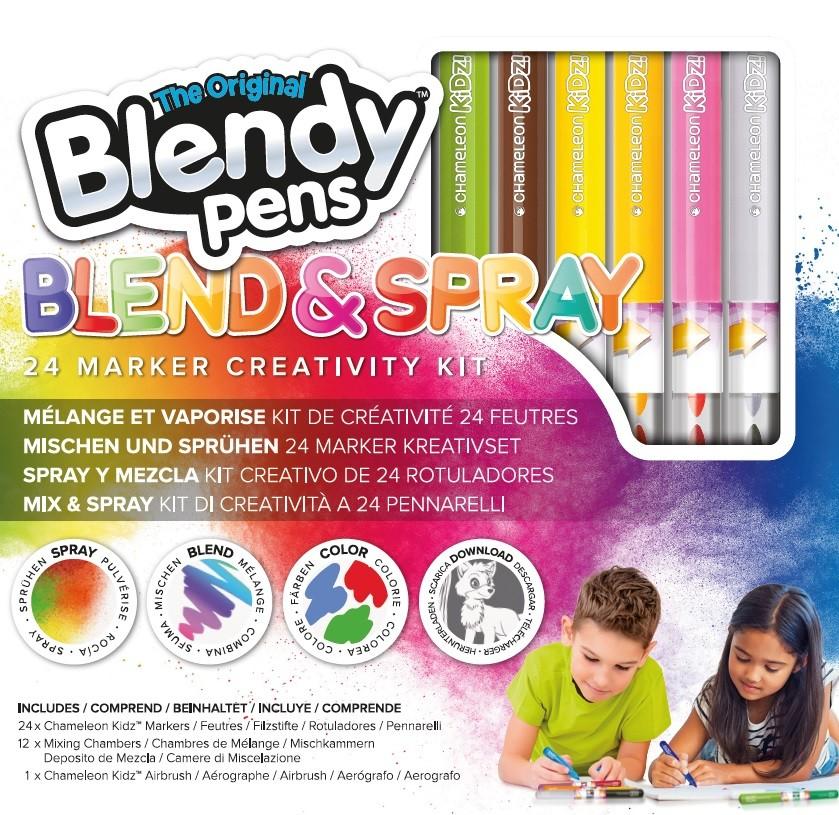 Blendy Pens Papirsæt Markers Blend And Spray, 24 stk