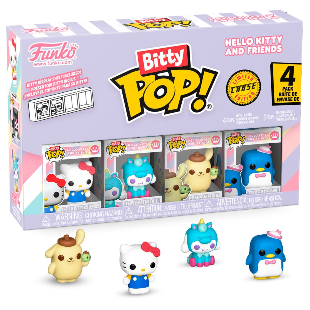 Blister 4 figurer Bitty POP Hello Kitty och vänner samlarobjekt