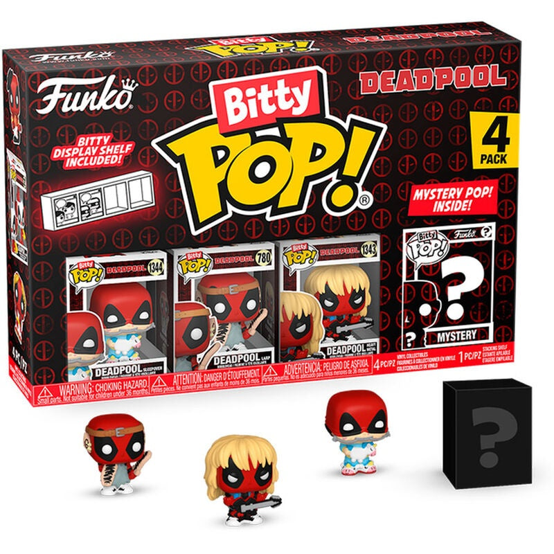 Blister 4-pack Bitty POP Marvel Deadpool figurer för samlare