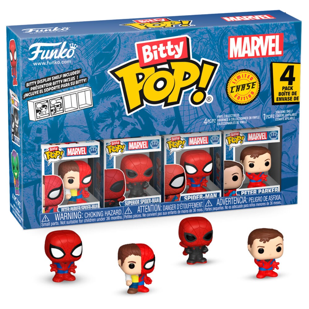 Blister 4-pack Bitty POP Marvel Spider-Man vinylfigurer