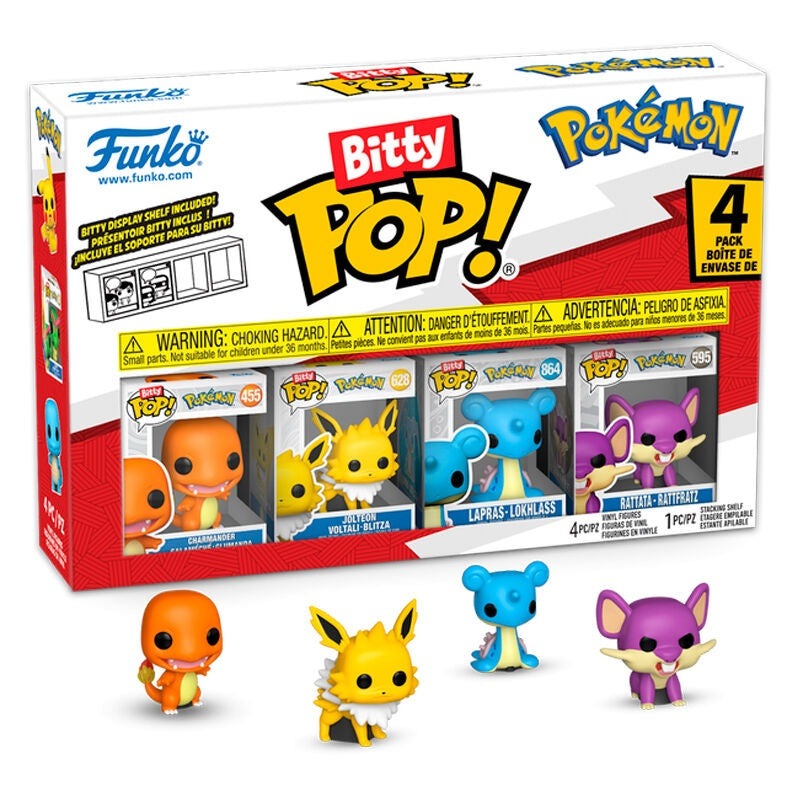 Blisterpack 4 figurer Bitty POP Pokemon Charmander Samlarföremål