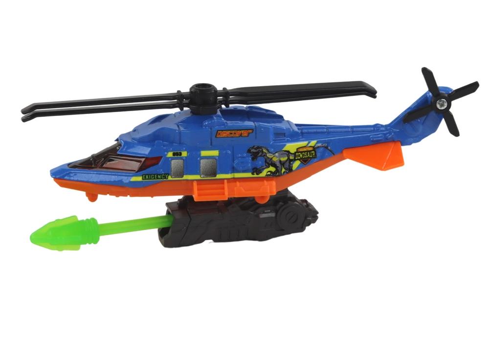 Blue Dino Helicopter Adventure Set: Utforska och fånga kul!