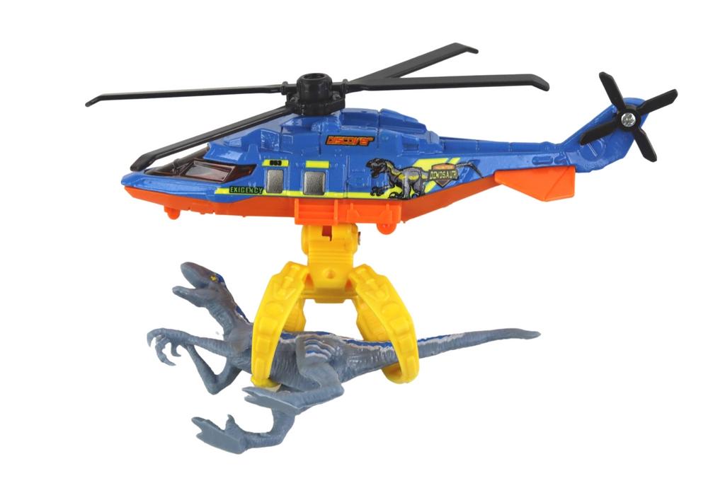 Blue Dino Helicopter Adventure Set: Utforska och fånga kul!