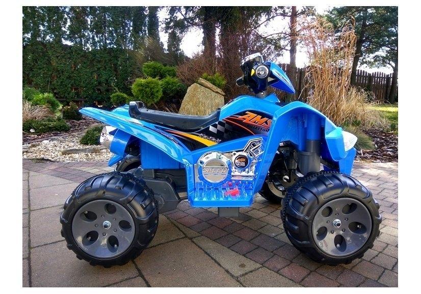 Blue Electric Quad: 12V batteri, to motorer, fjernbetjening