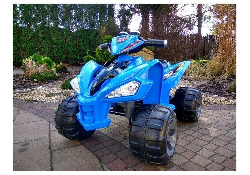 Blue Electric Quad: 12V batteri, to motorer, fjernbetjening