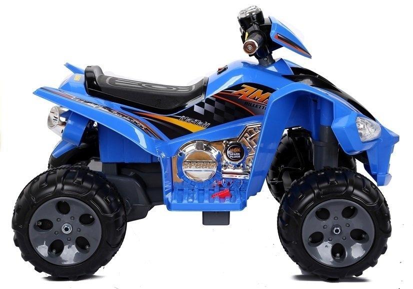 Blue Electric Quad: 12V batteri, to motorer, fjernbetjening