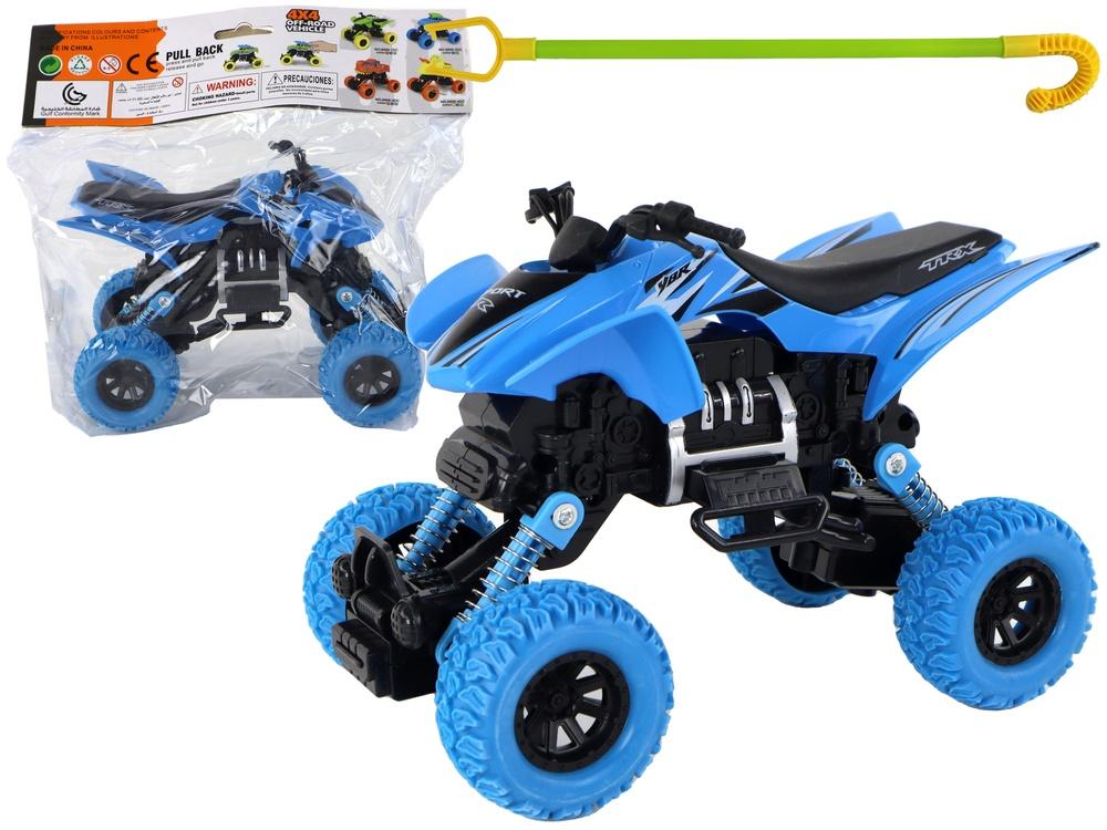 Blue XC Quad: Friktionsdrift, gummihjul, stötdämpare