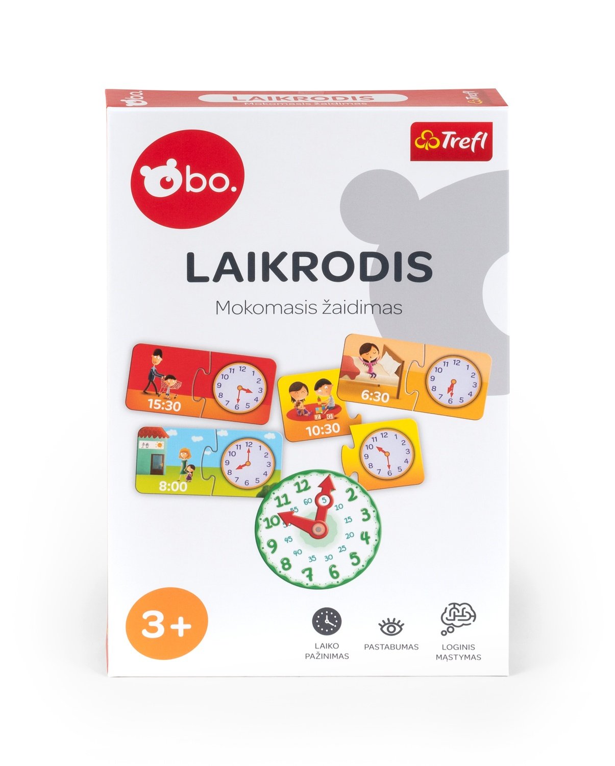 Ophold. Pædagogisk brætspil "Clock" (på litauisk.)