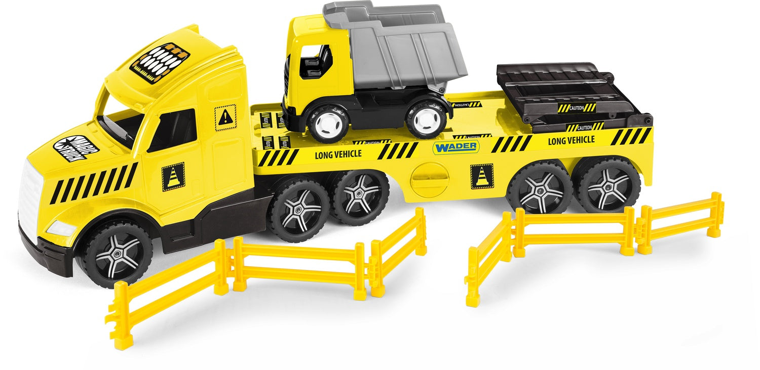 Bärgningsbil med tippflak och svängbar släpvagn, 78 cm