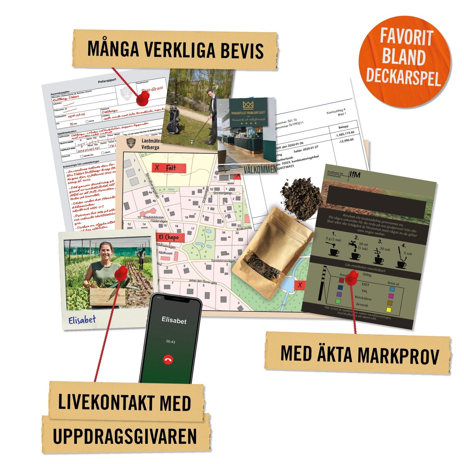 Brottsplats Brädspel - Mysterie Pusseläventyr