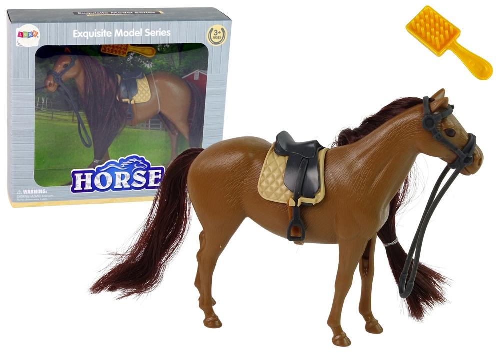 Brown Mane Combing Horse Figur til fantasifuld leg