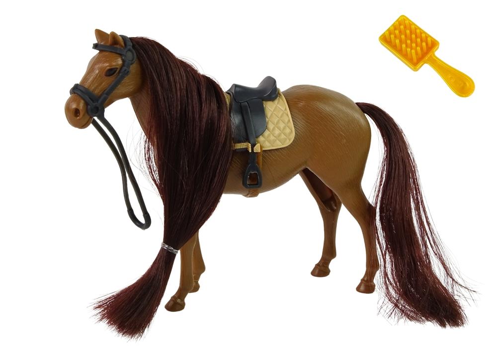 Brown Mane Combing Horse Figur til fantasifuld leg