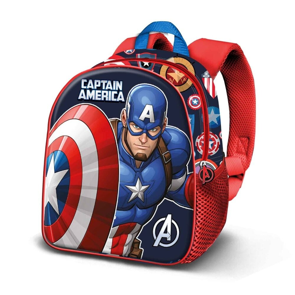 Captain America 3D-ryggsäck, 31 cm storlek, hållbar design