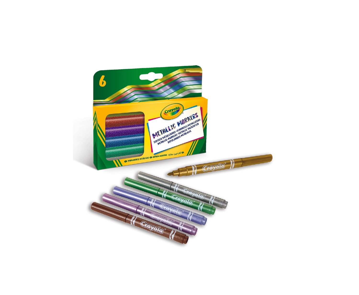 Crayola 6 metalliske tuscher