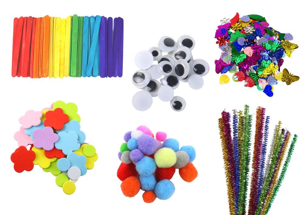 Creative Fun Kit: Stickers, Pompoms, Feathers & Glitter