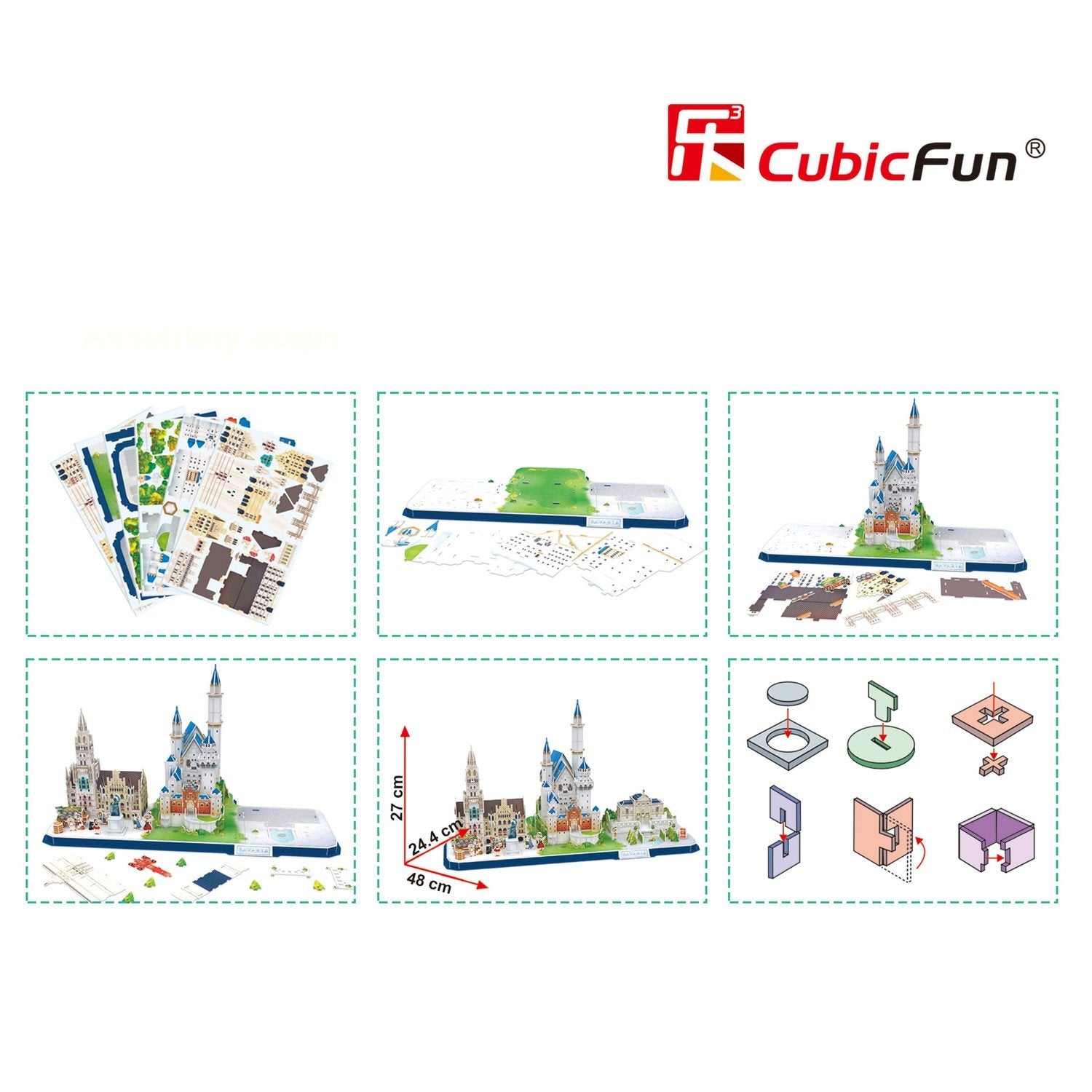 Cubicfun 3D Puslespil City Line Bayern