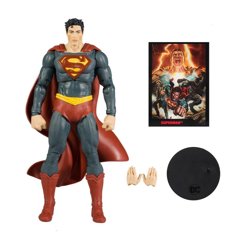 DC Comics Sort Adam Comic Figur + Superman Figur 17cm