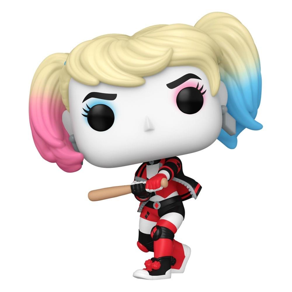 DC Comics: Harley Quinn Overtagelse POP! Heroes Vinyl Figur Harley med flagermus 9 cm