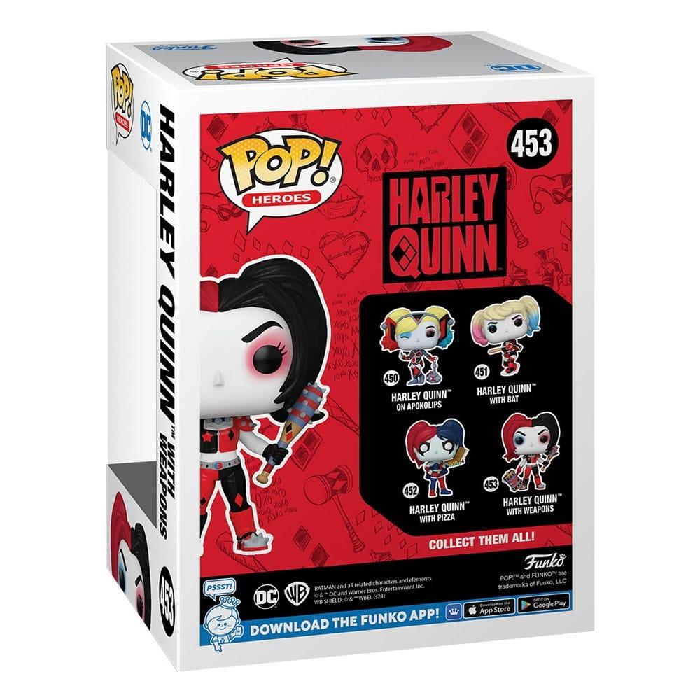 DC Comics: Harley Quinn Overtagelse POP! Heroes Vinyl Figur Harley med våben 9 cm