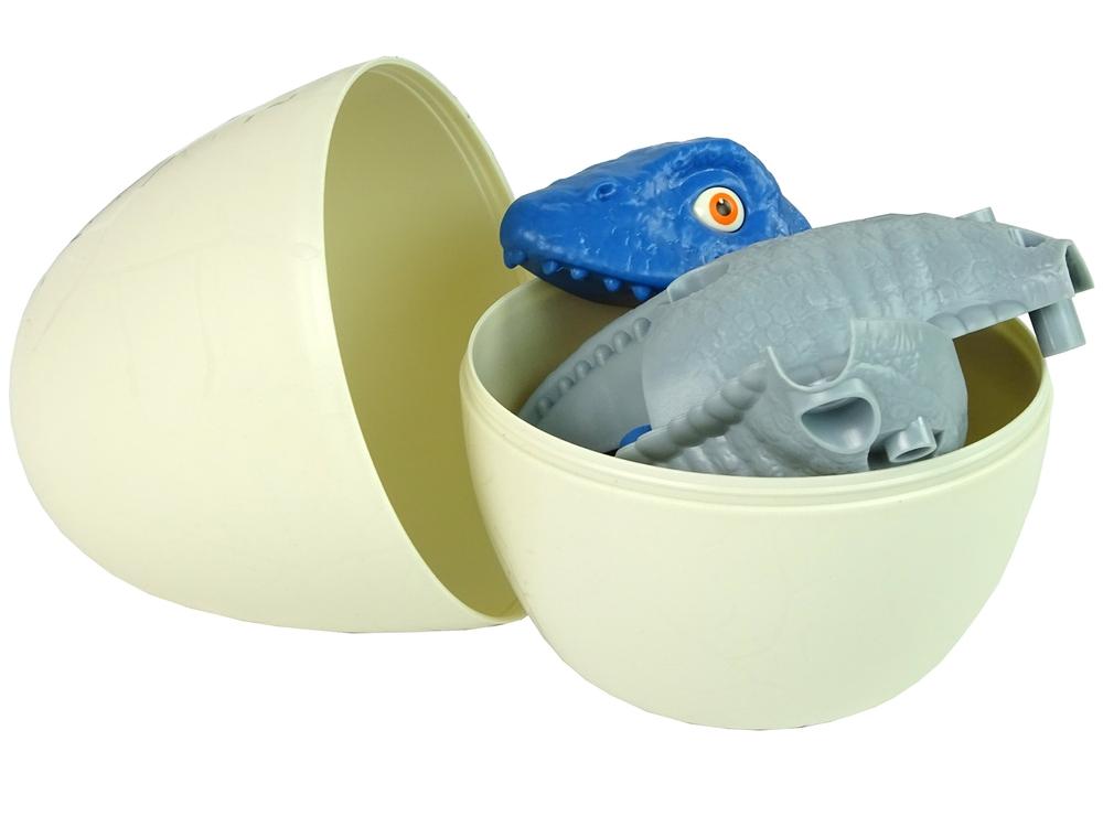 DIY Mosasaur Dinosaur med æg og skruetrækker til børn