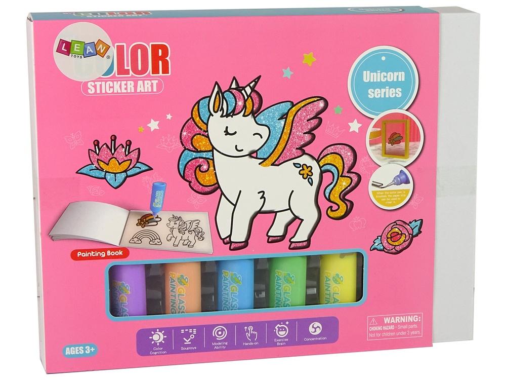 DIY Unicorn fönsterklistermärken: 8 glittrande färger för barn